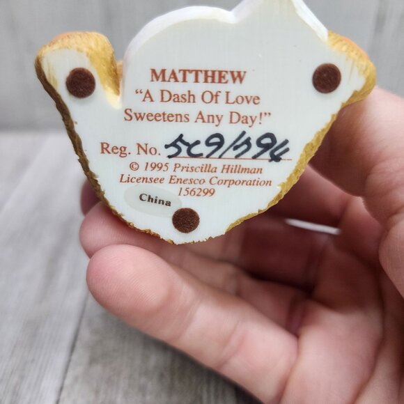 Vtg Cherished Teddies Matthew A Dash Of Love Sweetens Any Day 1995 #156299 - Picture 5 of 7